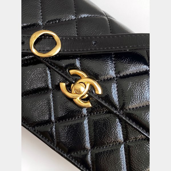 High Quality AS5618 Black Mini Flap 2024/25 Bag