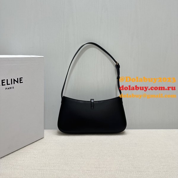 Top Celine Tina Shoulder Bag in Triomphe Canvas 123052