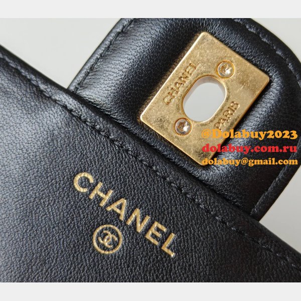 Designer AS4674 25B Lambskin Double C Pocket Handle Handbag