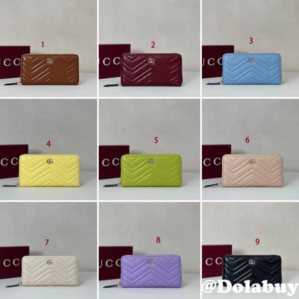 Replica Gucci GG Marmont Zip Around Wallet #837758 Bag