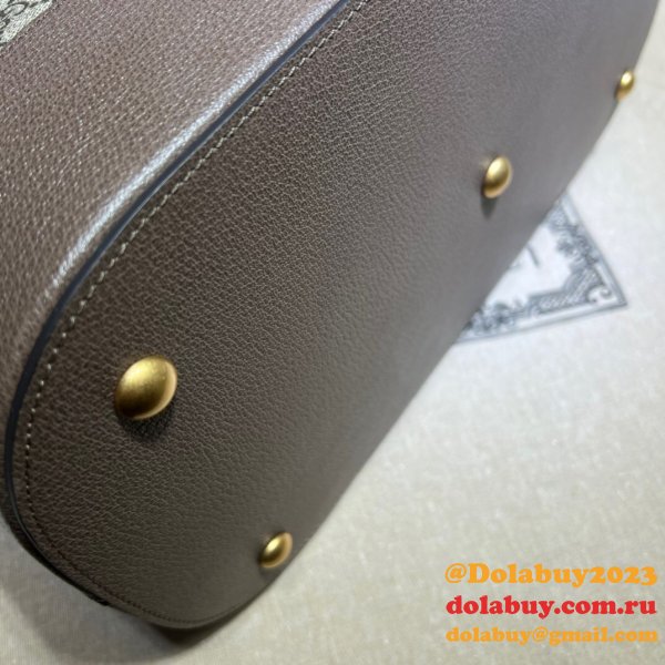 Top Quality Gucci UK Savoy 724654 Bowling Ebony Supreme Tote Bag