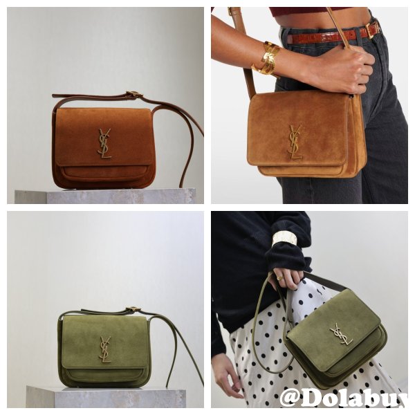 YSL NIKI Satchel in suede