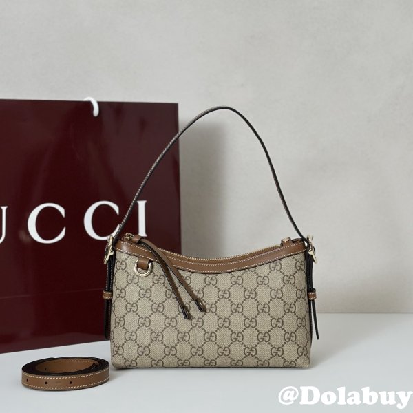 Gucci Designer 847450 GG Emblem Small Shoulder Bag