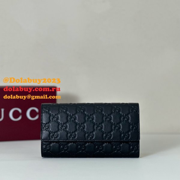 Gucci Rosso Ancora GG Emblem Continental 847210 Wallet