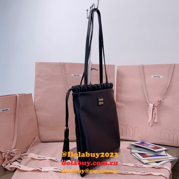 MIU MIU Women Joie Bag Suede Brown tote