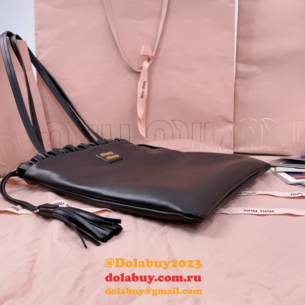 MIU MIU Women Joie Bag Suede Brown tote