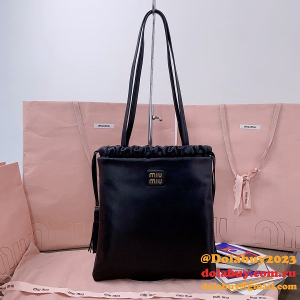 MIU MIU Women Joie Bag Suede Brown tote
