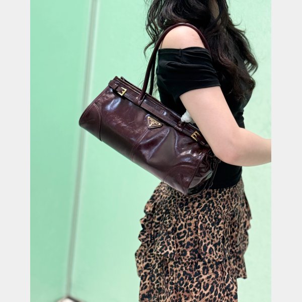TOP Prada Bonnie Leather Handbag 1BA426/1BA433
