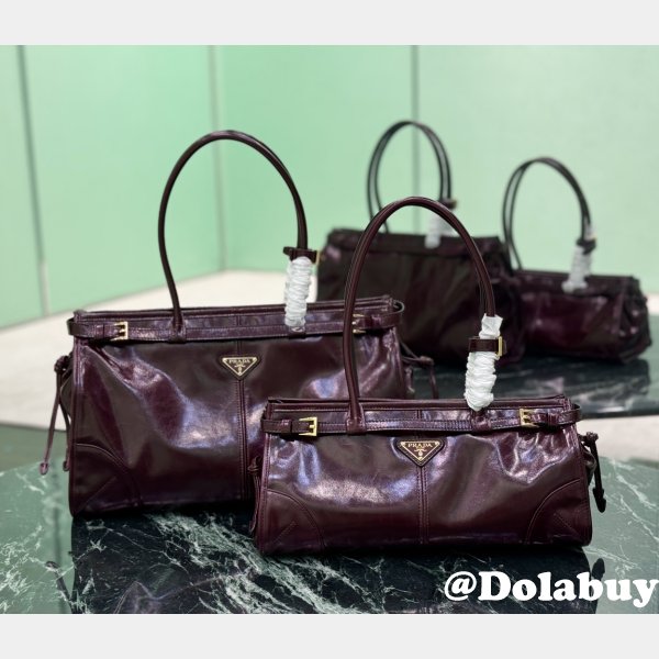 TOP Prada Bonnie Leather Handbag 1BA426/1BA433