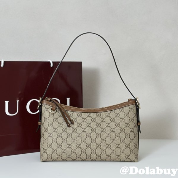 Gucci Luxury 847449 GG Emblem Medium Shoulder Bag