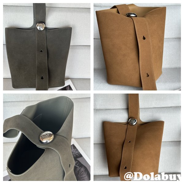 Top Loewe Pebble Bucket Suede