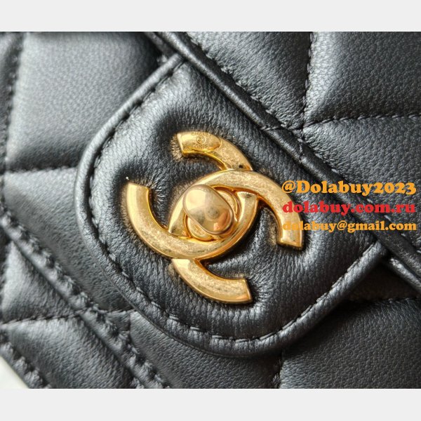 Designer AS4674 25B Lambskin Double C Pocket Handle Handbag